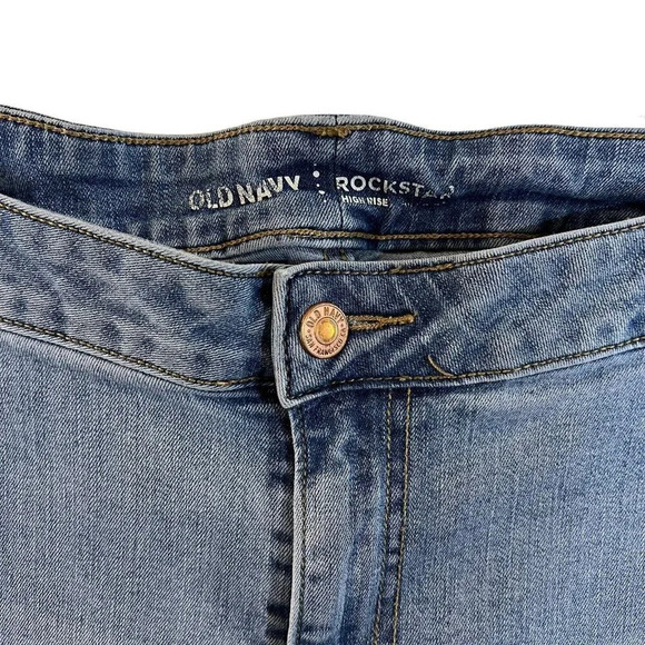 Old Navy Rockstar Jeans Plus Size 22 High Waist Light Wash Stretch Cotton Blend - Picture 7 of 7